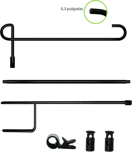 Vista 7 de Soporte para asta de bandera de jardín, banderas de jardín para exteriores con tapón de bandera y clip, pintura impermeable con recubrimiento