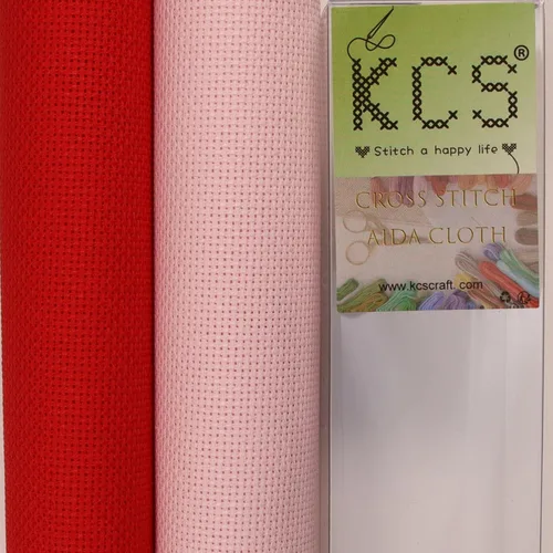 Vista 135 de KCS 2 cajas de tela de costura de algodón para punto de cruz de 15 x 18 pulgadas (blanco antiguo, 11 unidades)