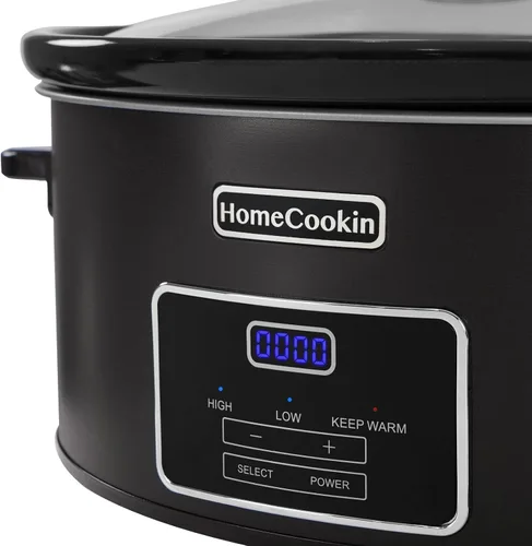 Vista 2 de HOMECOOKIN olla de cocción lenta programable de 6 cuartos de galón, electrodomésticos de cocina, pequeño electrodoméstico de cocina perfecto
