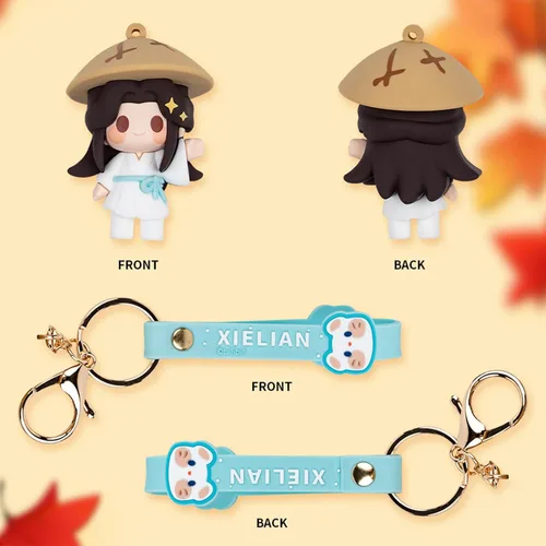 Vista 3 de CALEMBOU Llavero de anime, 2.4 pulgadas, lindo llavero de figura de Xie Lian Hua Cheng Chibi, mercancía china de Donghua Tian Guan Ci Fu