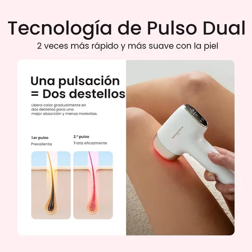 Vista 9 de Wavytalk IPL - Depilación para bikini facial y corporal, resultado duradero Painless,Full Body in 12 Mins with 24J Dual-Pulse & Ice Cooling