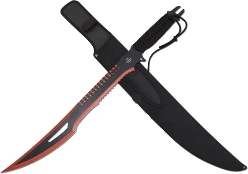 Vista 24 de Snake Eye Tactical - Espada de fantasía con funda de nailón, machete para exteriores y camping Verde