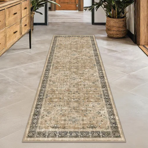 Vista 25 de Hazo Haus – Alfombra pequeña para entrada, cocina o baño, antideslizante con base de goma, resistente a las manchas y a la decoloración, diseño