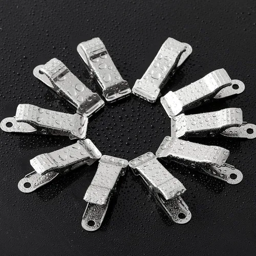 Vista 7 de 6 piezas de abrazaderas mini de metal, abrazadera de resorte mini, clips de cocodrilo de aligátor de 1/2 pulgada de ancho para trabajo, mordaza