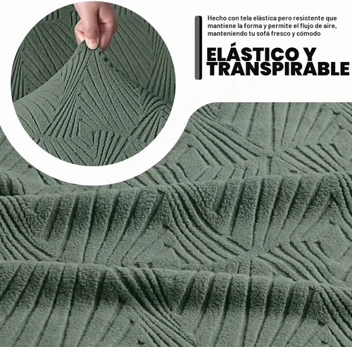 Vista 5 de VANSOFY Fundas de cojín para sofá seccional, Fundas de cojín de sofá de jacquard elásticas, Fundas protectoras lavables para muebles de sofá
