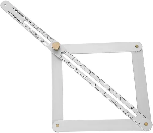 Vista 2 de Buscador de ángulo de esquina de acero inoxidable transportador 0-170 ° Herramienta de medición de carpintería multifuncional Goniómetro de 4