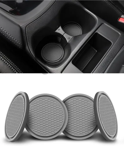 Vista 8 de 4 paquetes de posavasos para coche, portavasos universales con bandera americana de silicona antideslizante, accesorios para el interior del coche