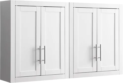 Vista 15 de Crosley Furniture Savannah Armario de almacenamiento para baño montado en la pared con estantes para medicinas, Gris