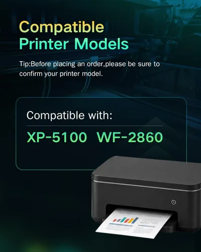 Vista 2 de Paquete múltiple de cartuchos de tinta de repuesto remanufacturados para impresora WF-2860 XP-5100 (2 negro, cian, magenta, amarillo)