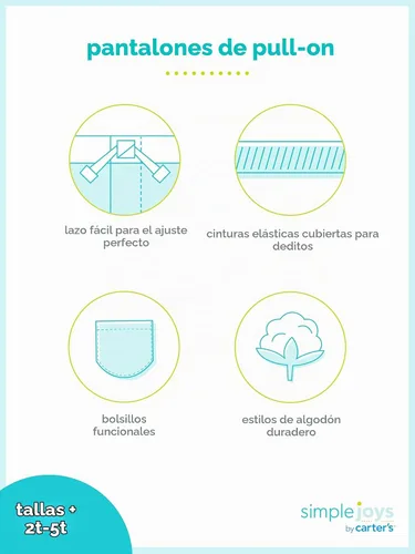 Vista 3 de Simple Joys by Carter's - Pantalones de mezclilla para bebés niños, paquete de 2