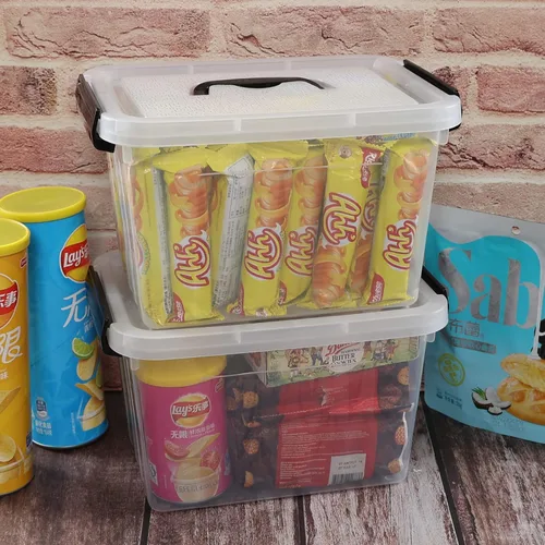 Vista 6 de Caja de almacenamiento Plastci de 6 cuartos de galón, contenedores de almacenamiento transparentes, juego de 4