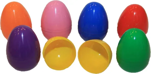Vista 2 de Huevos de Pascua de plástico a granel sin llenar por regalos en abundancia SOLAMENTE Pida de regalos en abundancia para obtener lo que se muestra