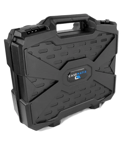 Vista 5 de CASEMATIX Funda rígida compatible con Meta Quest 2 y Oculus Quest 2 y VR Gaming Auriculares y accesorios - Estuche rígido con espuma personalizable