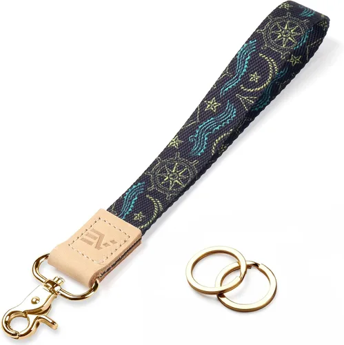 Vista 17 de EcoVision - Llaveros lindos con correa para llaves, llavero de muñeca para mujer, correa de insignia con 2 argollas para llaves