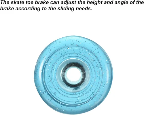 Vista 4 de PATIKIL Topes de dedo del pie del patín, con destornillador 82A Bloque de tapones de freno de goma para patines de ruedas Reemplazo de accesorios