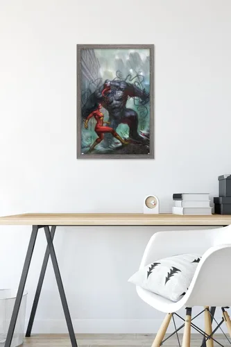 Vista 6 de Trends International Marvel Comics-Spider-Woman-Venom #161 - Póster de pared, 14.725 x 22.375 pulgadas, versión enmarcada de madera de granero