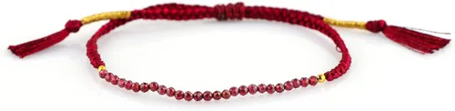Vista 3 de Thecraftman - Pulsera trenzada de cuentas naturales, cristales energéticos, regalo para ella, pulsera de protección de hilo trenzado de mano