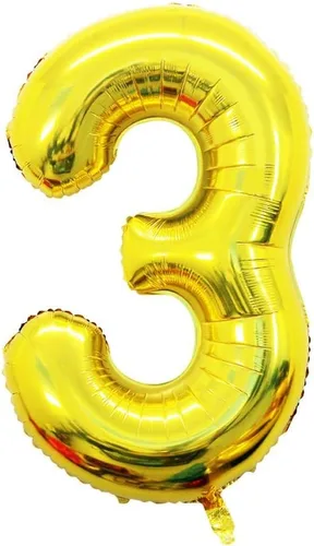 Vista 3 de Goer, conjunto de globos de papel aluminio para decoraciones de cumpleaños, globos de las letras de feliz cumpleaños y de números Oro