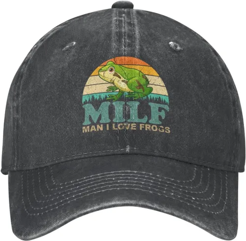 Vista 17 de Sombrero de ranas Hombre I Love Frogs Sombrero Hombres Gorra de béisbol Gorras ajustables
