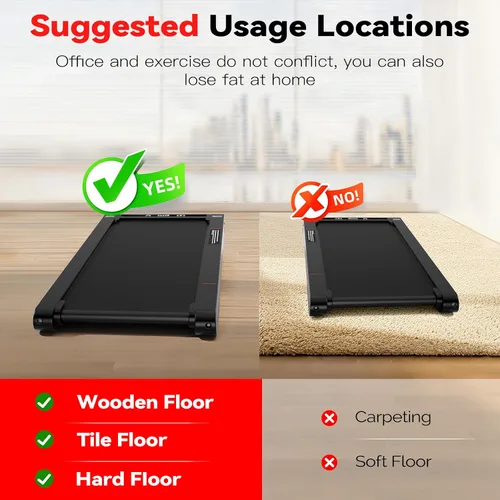 Vista 7 de Sperax Walking Treadmill Pad with APP, 3 in 1 Under Desk Treadmill, 400W Low Noise Walking Vibration Pad with Remote Control,Portable Treadmills for