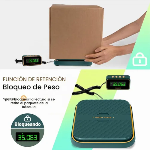 Vista 5 de THINKSCALE Báscula de envío para paquetes, 86 lb/0.1 oz de envío digital de carga postal y función de tara, soporte plegable para báscula de correo