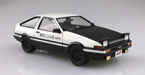 Vista 3 de Aoshima Fujiwara Takumi AE86 Trueno Project-D Kit de modelo a escala 1:24 para Toyota