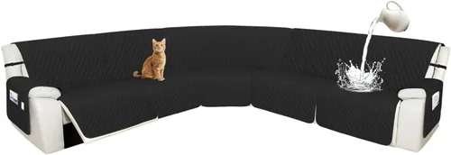 Vista 36 de Arfntevss Fundas de sofá modular reclinable, 10% impermeable, en forma de L, para sillón reclinable en forma de L, funda seccional lavable