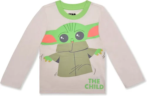 Vista 2 de STAR WARS Boys Baby Yoda, Darth Vader or Stormtrooper Long Sleeve T-Shirt and Jogger Pants Set for Toddler and Little Kids