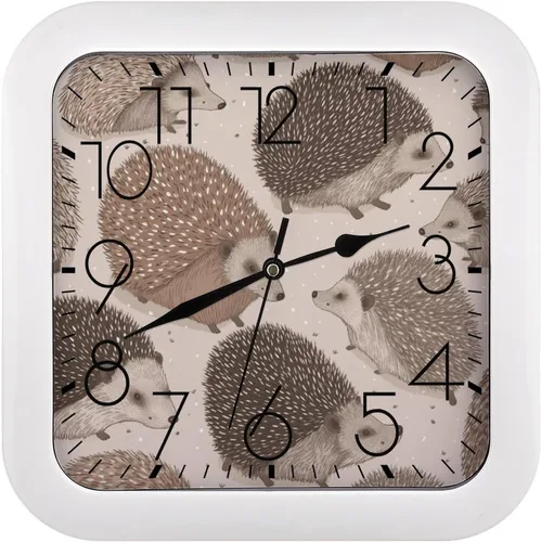 Vista 18 de 10" Square Modern Wall Clock,Animal Panther Print Kitchen Clocks Wall Battery Operated,Silent Non Ticking Unique Funny Cute Wall Clock for Living