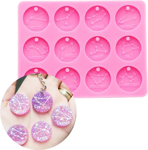 Vista 10 de 2 moldes de silicona de resina de corazón de 20 cavidades mini corazones de resina epoxi molde de fundición para joyería y colgantes, bricolaje