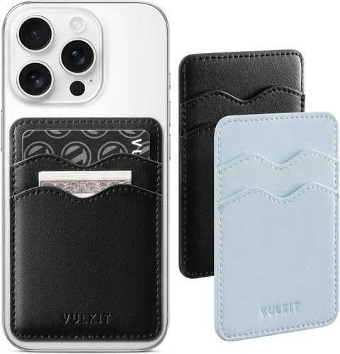 Vista 21 de VULKIT Soporte adhesivo para tarjetas Compatible con iPhone, cartera de cuero para teléfono celular, estuche para tarjetas de crédito, adhesivo
