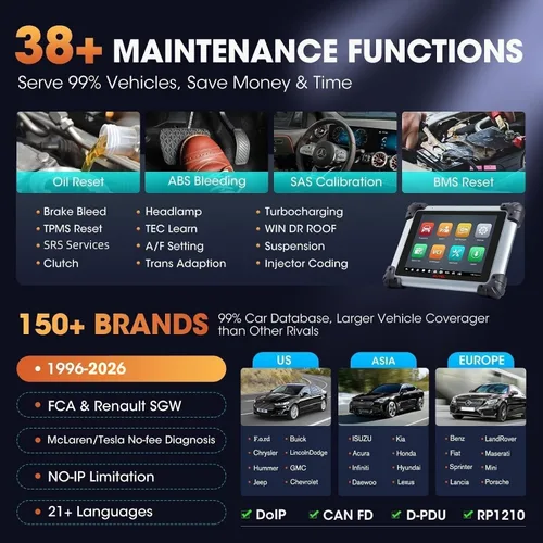 Vista 6 de Escáner Autel MaxiSys Elite II PRO, actualización de 2 años 2026 [$2590] Elite 2 PRO J2534 Pr0gramming C0ding as MSUltra MS919 MS909 UP of MK908P