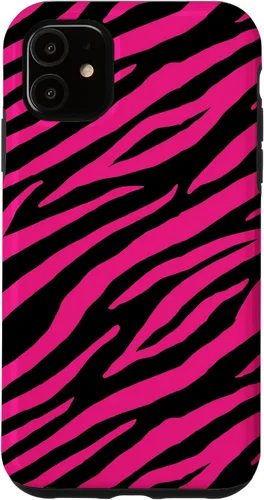 Vista 8 de Pink Black Zebra Stripes Pattern Design Women Girls Case for iPhone 17