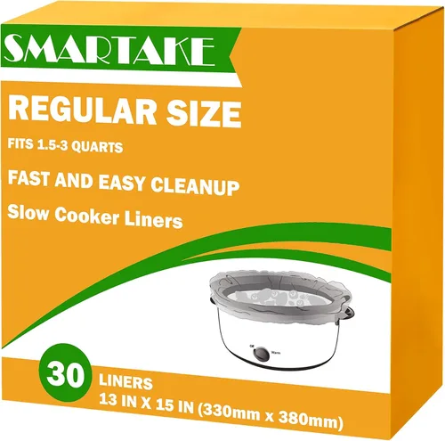 Vista 18 de SMARTAKE Forros para olla de cocción lenta, bolsas de cocina desechables de tamaño grande de 13" x 21", se ajustan de 3QT a 8QT para olla de cocción