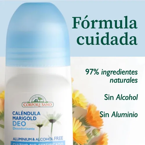Vista 3 de Corpore Sano Desodorante Roll-on -No Contiene- Aluminio-Alcohol-Siliconas-Conservantes Parabenos-Triclosan- Certificado BIO Extracto - 2.5 fl