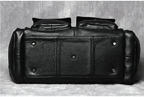 Vista 5 de Ztimi Men's Hand Luggage Bag Travel Bag Genuine Leather Large Capacity Single Shoulder Messenger
