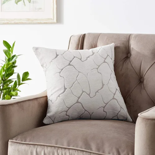 Vista 6 de Violet Linen Milano Arts - Almohadas decorativas con diseño artístico, 18 x 18 pulgadas, color plateado Plata