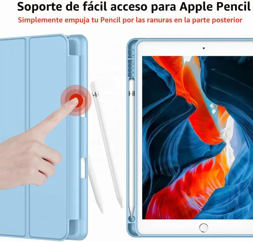 Vista 3 de iMieet - Funda para iPad de 9ª generación 2021/iPad de 8ª generación 2020 de 10.2 pulgadas con soporte para lápices, funda para iPad de 7ª