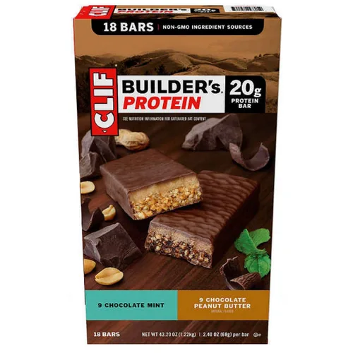 Vista 6 de Clif Builder's Barra de proteína de chocolate, 2.4 onzas, 18 barras/caja (220-00543)