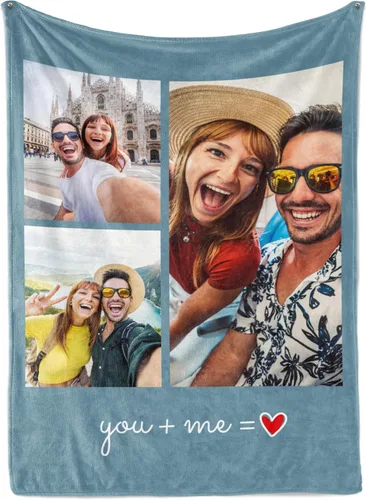 Vista 8 de Se envía al día siguiente, manta de fotos personalizada para un ser querido o alguien significativo, impresa en Estados Unidos, manta de fotos