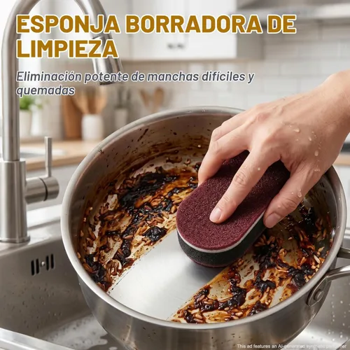 Vista 2 de Borrador de esponjas de limpieza,2026 Nueva almohadilla de fregado 5