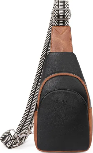 Vista 7 de CLUCI Bolso bandolera pequeño para mujer, bolsos cruzados de cuero vegano para mujer, riñoneras con correa de guitarra