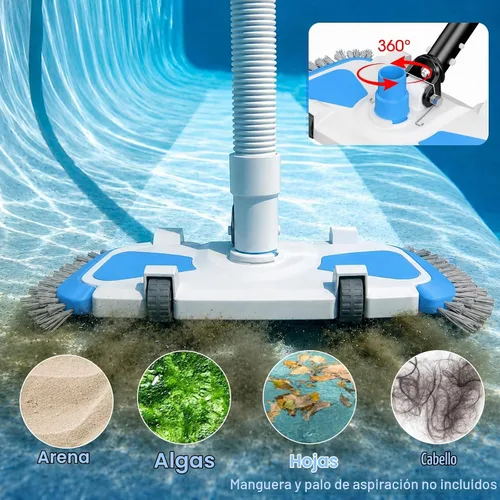 Vista 5 de TidyMister Cabezal de vacío de piscina con peso rectangular con limitador Rectángulo