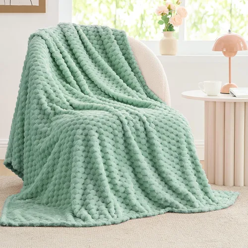 Vista 67 de BEDELITE Manta de forro polar para sofá y cama, manta decorativa de jacquard 3D de almendra, súper suave y acogedora, manta mullida cálida adecuada