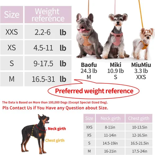 Vista 5 de Puppytie Arnés sin tirones para perro, con correa multifunción, pechera suave y ajustable para mascota, no ahorca, chaleco a prueba de escape