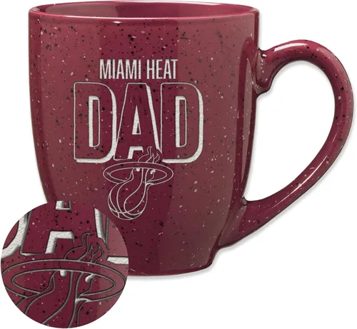 Vista 43 de Rico Industries NBA 16 oz Team Color Laser Engraved Speckled Ceramic Coffee Mug 3-Color del