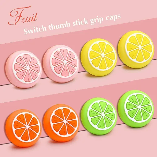 Vista 7 de 14 Packs Thumb Grip Caps, Joystick Cap for Nintendo Switch & Lite, Soft Silicone Cover Compatible Nintendo Joy-Con Controller