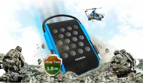 Vista 2 de ADATA HD720 2TB USB 3.0 Impermeable/a prueba de polvo/resistente a los golpes, disco duro externo, azul (AHD720-2TU3-CBL)