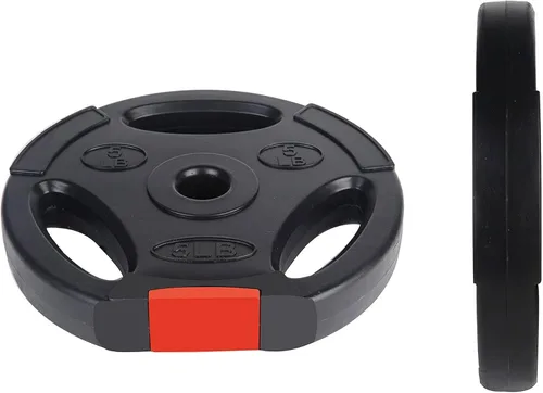 Vista 5 de Signature Fitness Vinyl Standard Plate Weight Plate for Strength Training and Weightlifting, Multiple Sizes