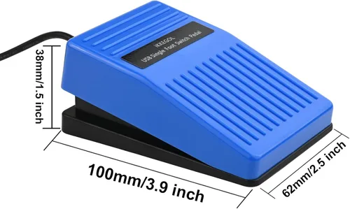 Vista 3 de iKKEGOL Pedal de pie USB digital óptico actualizado 2023, interruptor de pie USB único para control de juego, interruptor de pie programable de una